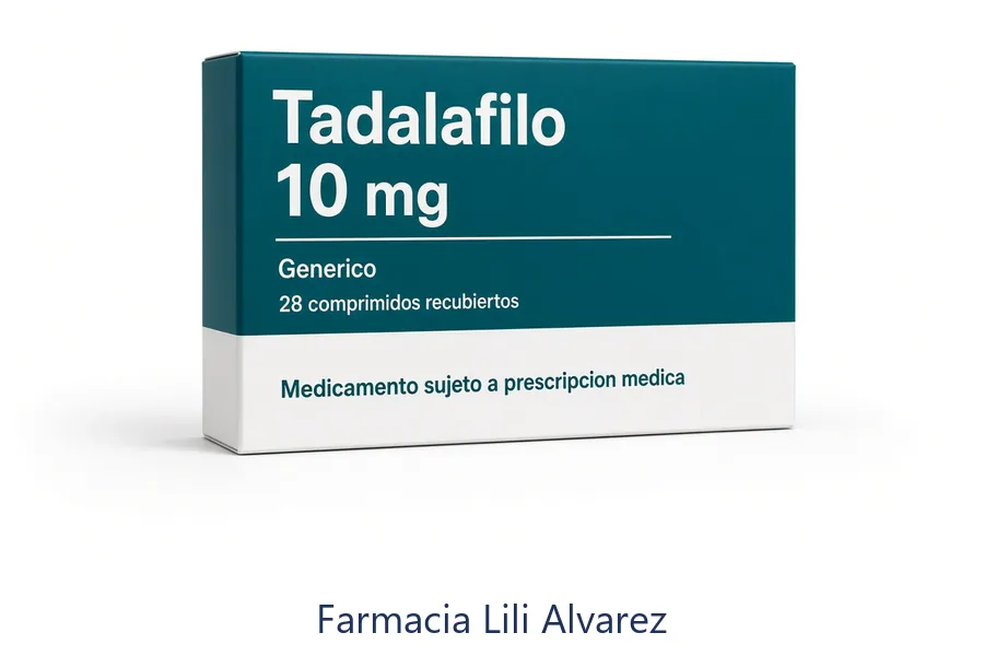 Cialis genérico 10 mg tadalafilo EFG en Farmacia Lilí Álvarez
