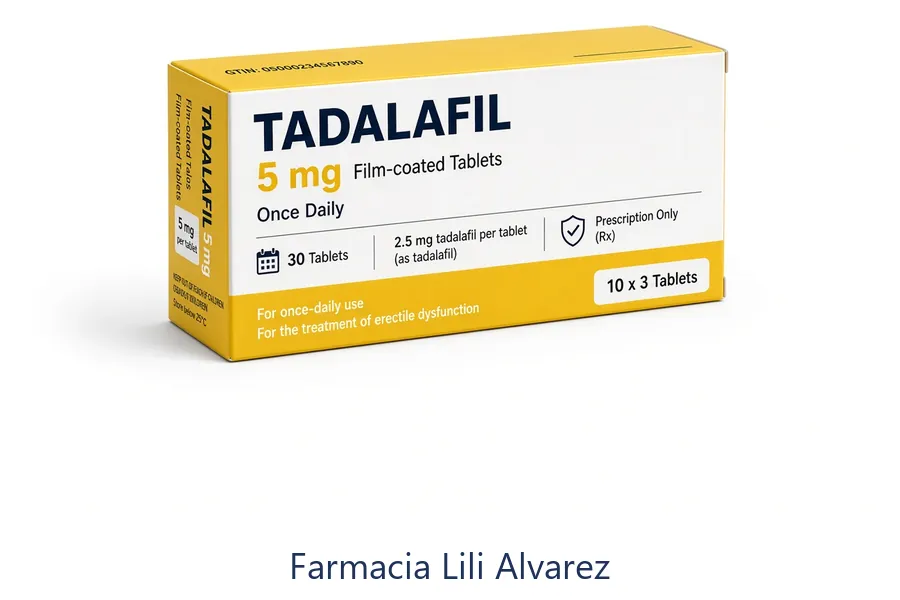Cialis diario 5 mg y Tadalafilo en Farmacia Lilí Álvarez Valdemoro