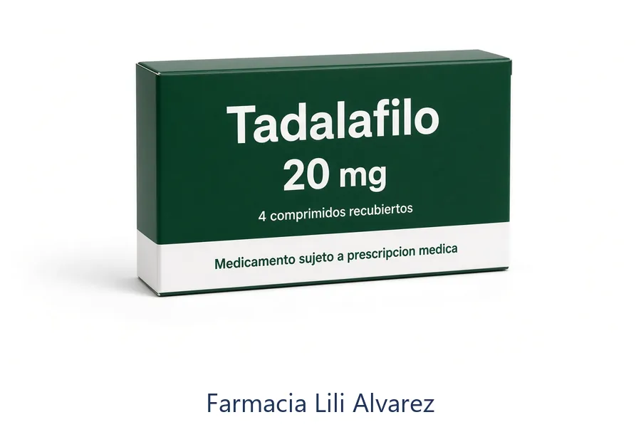 Tadalafilo 20 mg EFG y Cialis en Farmacia Lilí Álvarez Valdemoro
