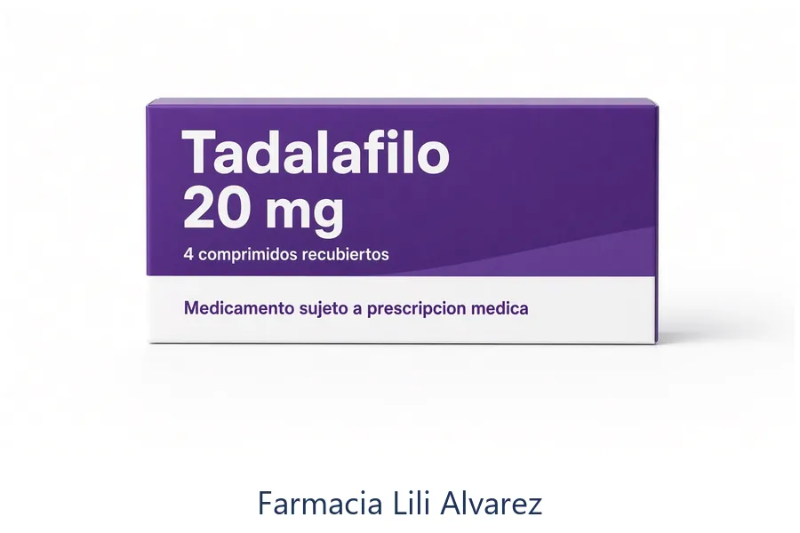 Tadalafilo 20 mg comprimidos recubiertos en Farmacia Lilí Álvarez Valdemoro