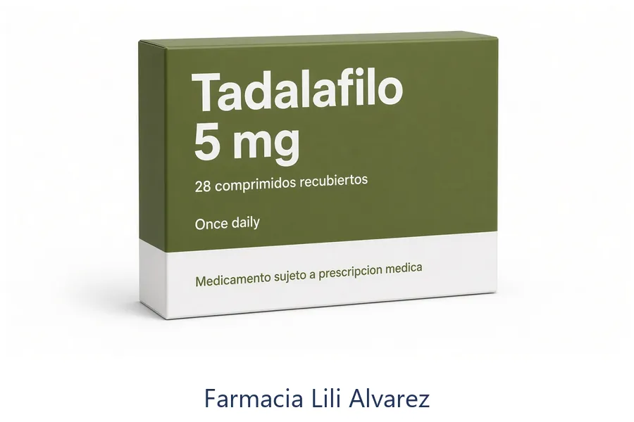 Tadalafilo 5 mg comprar online legal y seguro en Farmacia Lilí Álvarez