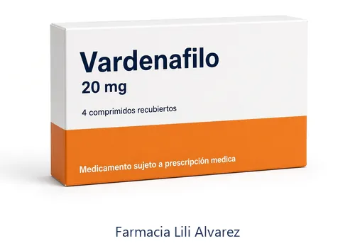 Vardenafilo 20 mg comprimidos recubiertos en Farmacia Lilí Álvarez